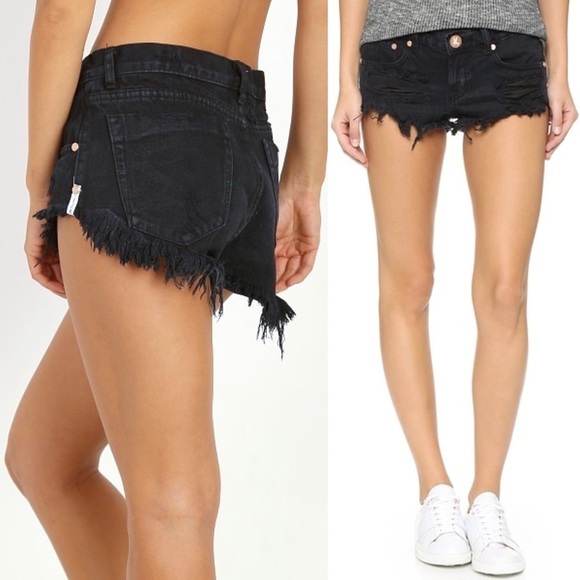 NWT ONE TEASPOON Taylor Swift Low Rise Fray Raw Hem Denim Cutoff Jean Shorts 29 - Picture 3 of 14